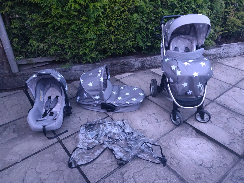 billie faiers grey stars travel system